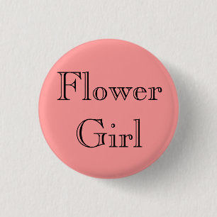 Bloemenmeisje Ronde Button 3,2 Cm