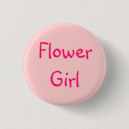 bloemenmeisje ronde button 3,2 cm