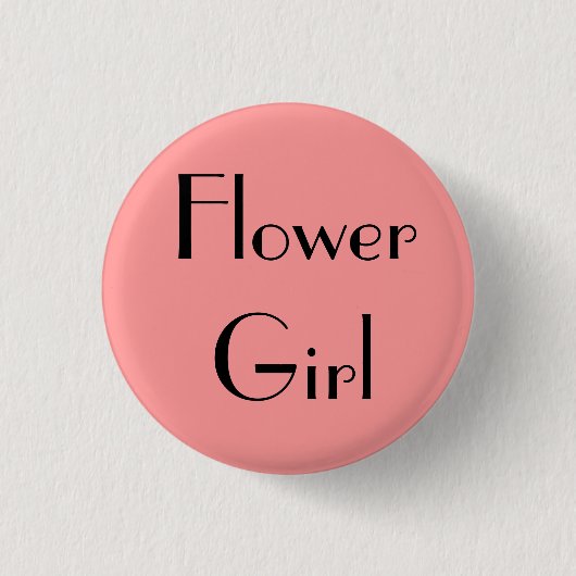 Bloemenmeisje Ronde Button 3,2 Cm (Voorkant)