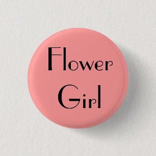 Bloemenmeisje Ronde Button 3,2 Cm