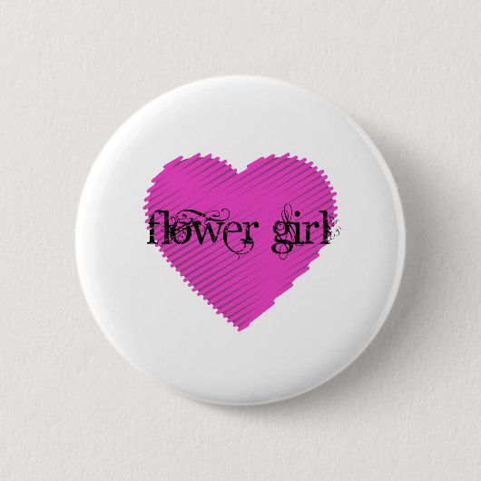 Bloemenmeisje Ronde Button 5,7 Cm (Voorkant)