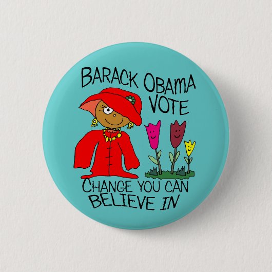 BLOEMENMEISJE RONDE BUTTON 5,7 CM (Voorkant)