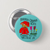 BLOEMENMEISJE RONDE BUTTON 5,7 CM (Voorkant /achterkant)