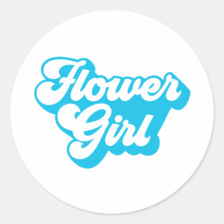 Bloemenmeisje Ronde Sticker