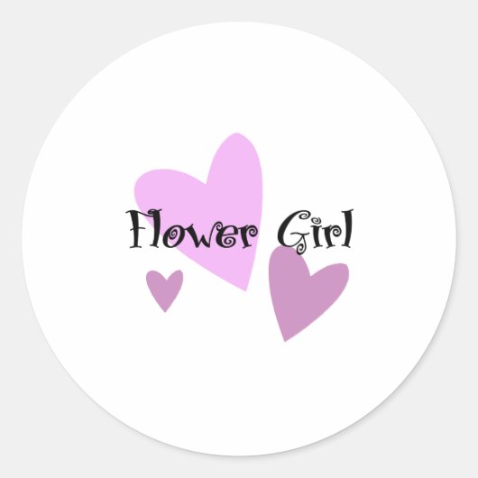 Bloemenmeisje Ronde Sticker (Voorkant)