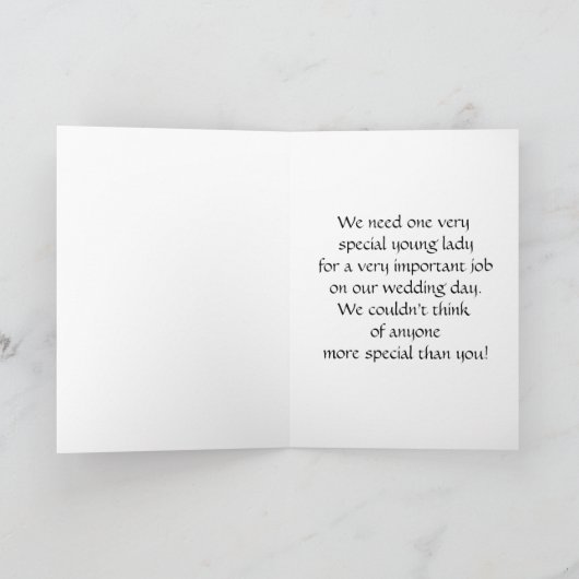 Bloemenmeisje Roze Kaart (Binnen)