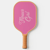 Bloemenmeisje Roze Kant Print Pickleball Paddle (Achterkant)