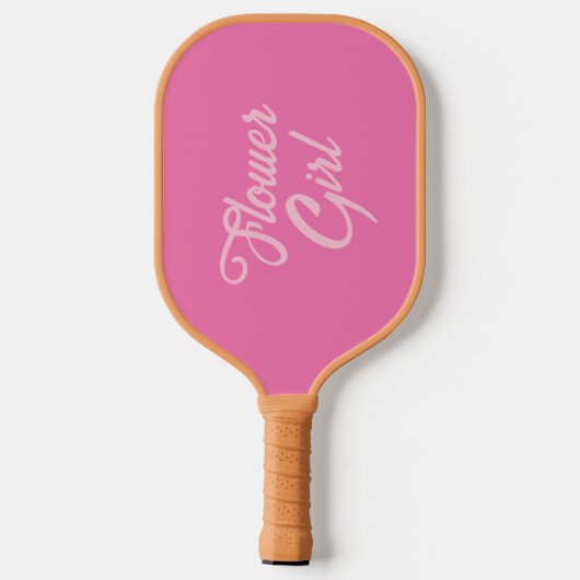 Bloemenmeisje Roze Kant Print Pickleball Paddle (Achterkant)