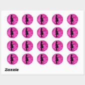 Bloemenmeisje Roze Sparkle Hearts Stickers (Vel)