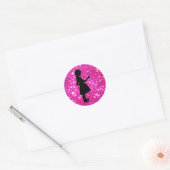 Bloemenmeisje Roze Sparkle Hearts Stickers (Envelop)
