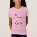 Bloemenmeisje Roze T-shirt<br><div class="desc">Een schattig shirt voor je kleine bloemmeisje... en een glimlach op haar gezicht met dit schattige 'bloemmeisje' roze T-shirt. Portretteren op "Bloemenmeisje" in een grote boeiende tekst, bestellen vandaag nog uw exemplaar!</div>