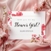 Bloemenmeisje Roze Wit Bloemen Magnolia Kaart