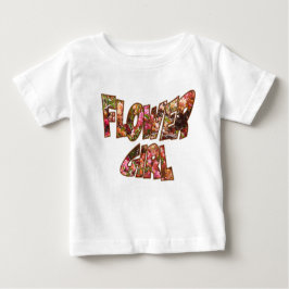 Bloemenmeisje Ruffle Tee grote letters