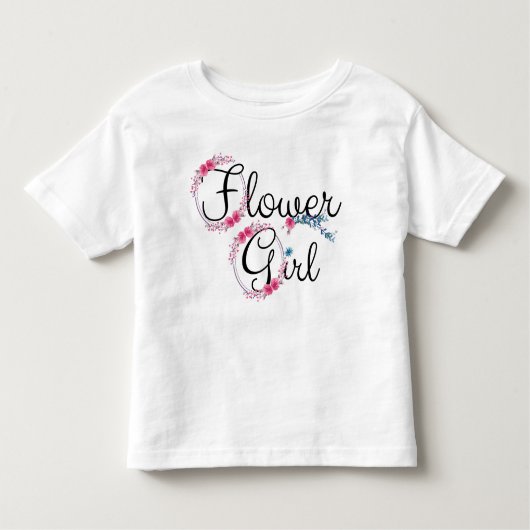 Bloemenmeisje Schattige Floral Kinder Shirts (Voorkant)