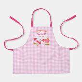 Bloemenmeisje Schattigee Bloemen gepersonaliseerd Schort (Voorkant)