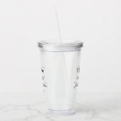 Bloemenmeisje Script Aangepast Acryl Drinkbeker (Links)
