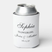Bloemenmeisje Script Aangepast Blikjeskoeler (Blikje Voorkant)