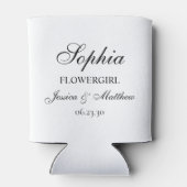 Bloemenmeisje Script Aangepast Blikjeskoeler (Achterkant)