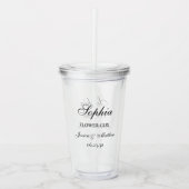 Bloemenmeisje Script Gepersonaliseerd Acryl Drinkbeker (Voorkant)