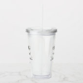 Bloemenmeisje Script Gepersonaliseerd Acryl Drinkbeker (Rechts)