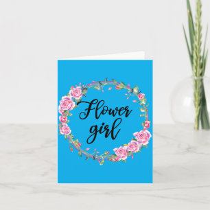 Bloemenmeisje shirt Meisjes Bruiloft Bijpassend Br Kaart