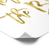 Bloemenmeisje Sign Poster Gold Foil-effect 8x12 (Hoek)