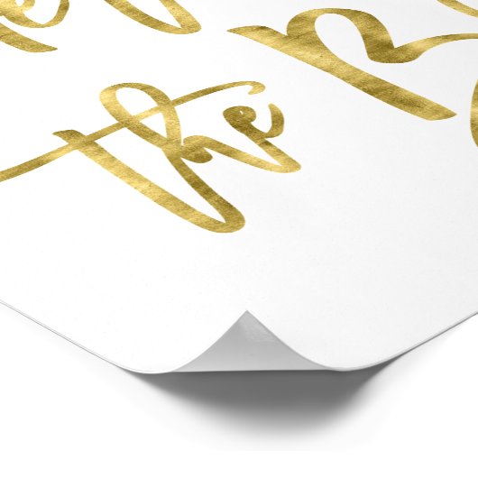 Bloemenmeisje Sign Poster Gold Foil-effect 8x12 (Hoek)