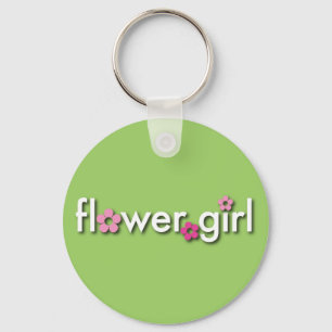 Bloemenmeisje Sleutelhanger
