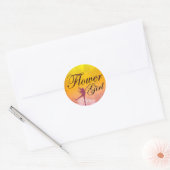 Bloemenmeisje Sticker (Envelop)