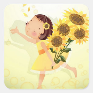 Bloemenmeisje Stickers