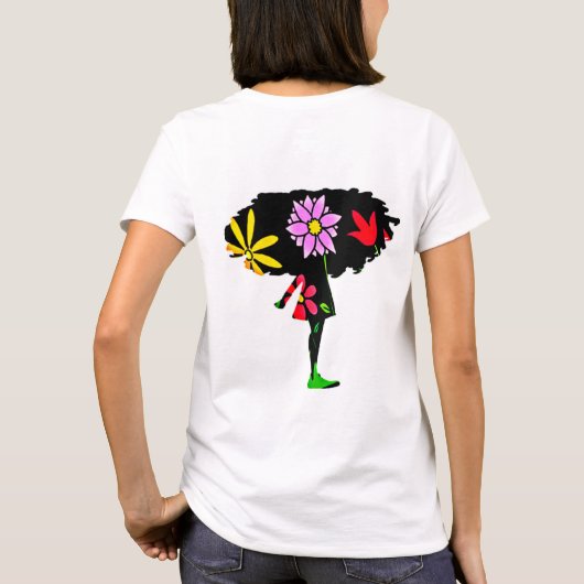Bloemenmeisje T-shirt (Achterkant)