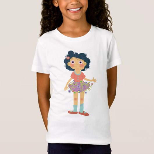 Bloemenmeisje T-shirt (Voorkant)