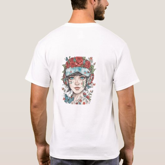 Bloemenmeisje T-shirt (Achterkant)