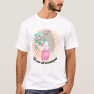bloemenmeisje t-shirt