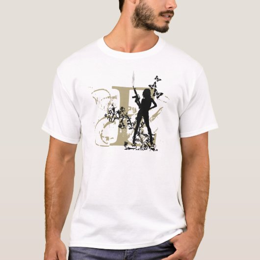 bloemenmeisje t-shirt (Voorkant)