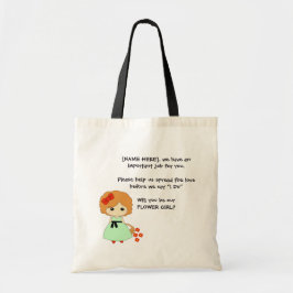 Bloemenmeisje-Tas - Rood Tote Bag