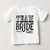 Bloemenmeisje Team Bride Hand Lettered Black Ink (Voorkant)