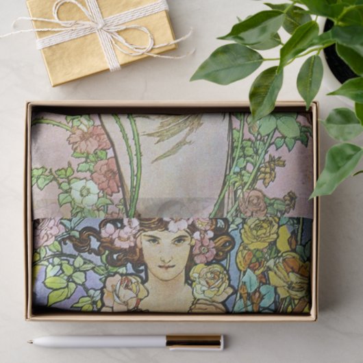 Bloemenmeisje Tissuepapier (Geschenk)