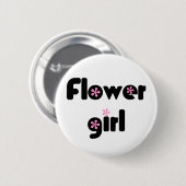 Bloemenmeisje-toets Ronde Button 5,7 Cm (Voorkant /achterkant)