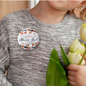 BLOEMENMEISJE Tropical Flowers wervelt chique brui Ronde Button 5,7 Cm