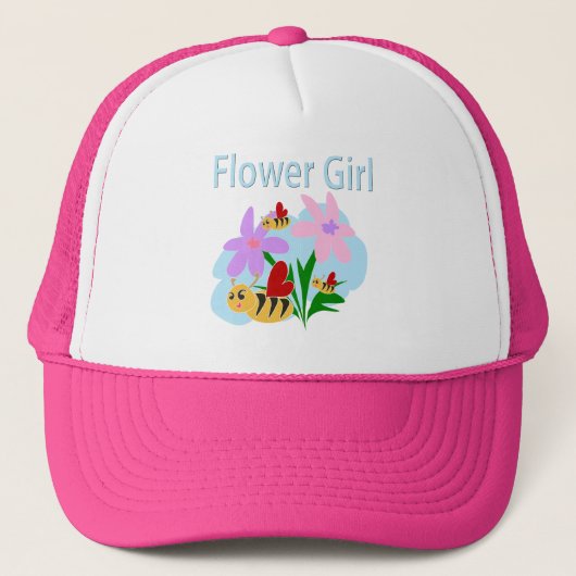Bloemenmeisje Trucker Pet (Voorkant)