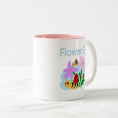 Bloemenmeisje Tweekleurige Koffiemok (Voorkant rechts)