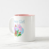 Bloemenmeisje Tweekleurige Koffiemok (Voorkant links)