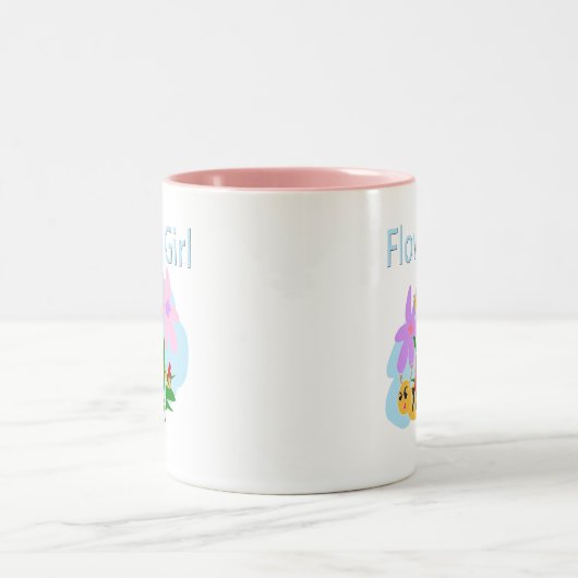Bloemenmeisje Tweekleurige Koffiemok (Center)