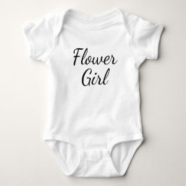 Bloemenmeisje Typografie Black op White Romper