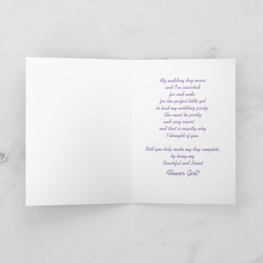 BLOEMENMEISJE - UITNODIGING BRUIDSATTENDENTE (Binnen)