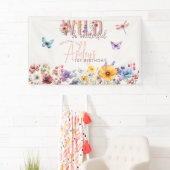 Bloemenmeisje Verjaardag | Wild & Oeverful Welkom Spandoek (Insitu)