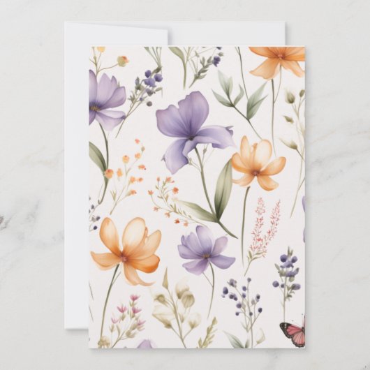 Bloemenmeisje Verjaardag | Wilde & Oeverful Kaart (Achterkant)