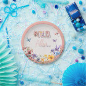 Bloemenmeisje Verjaardag | Wilde & Oeverful Papieren Bordje (Feest)