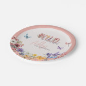 Bloemenmeisje Verjaardag | Wilde & Oeverful Papieren Bordje (Gekanteld)